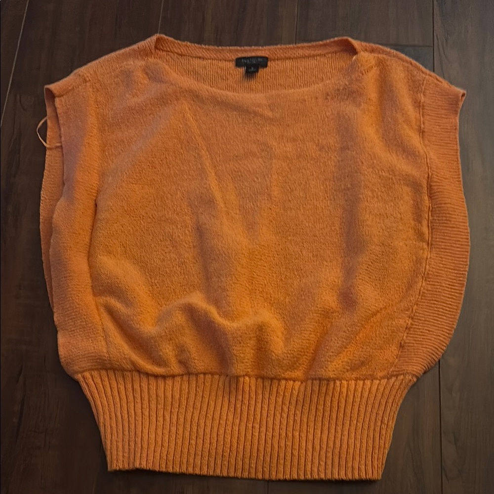 Orange Sleeveless Sweater
